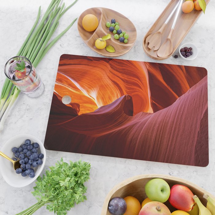 A Sculpture Of Nature Antelope Canyon Arizona Landscape Cutting Board Gallery Image 2