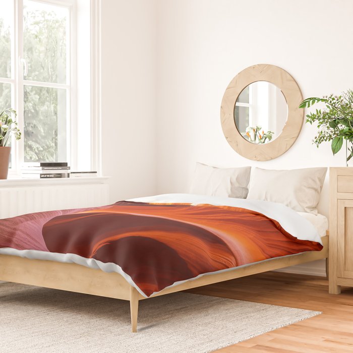 A Sculpture Of Nature Antelope Canyon Arizona Landscape Duvet Cover Gallery Image 2
