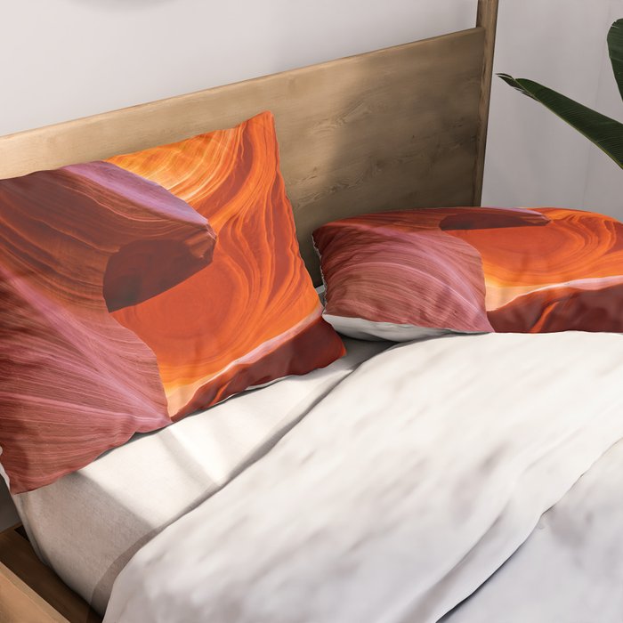 A Sculpture Of Nature Antelope Canyon Arizona Landscape Pillow Sham Gallery Image 2