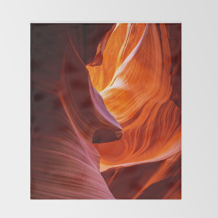 A Sculpture Of Nature Antelope Canyon Arizona Landscape Throw Blanket Gallery Image 2
