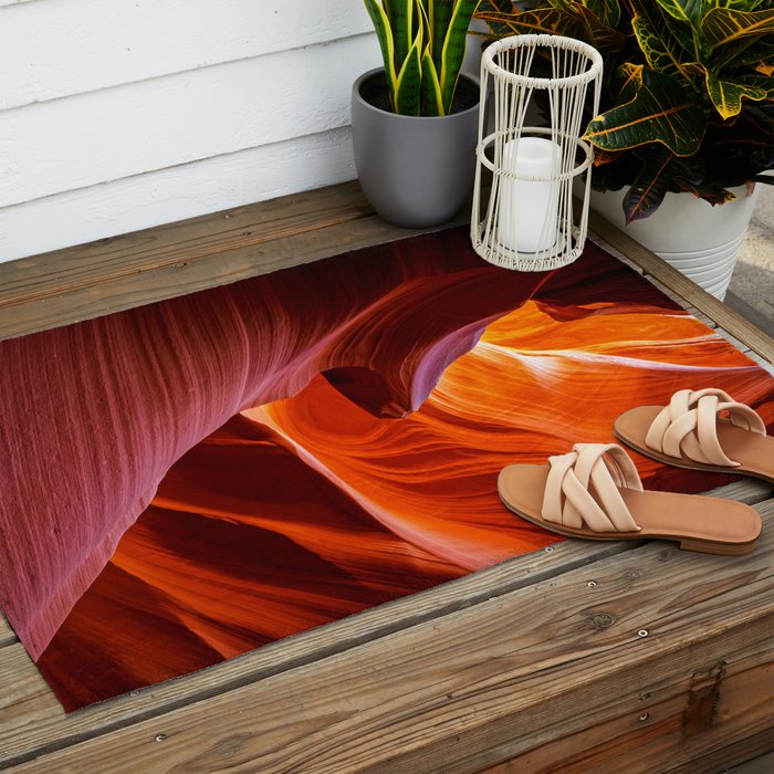A Sculpture Of Nature Antelope Canyon Arizona Landscape Outdoor Rug Gallery Image 2