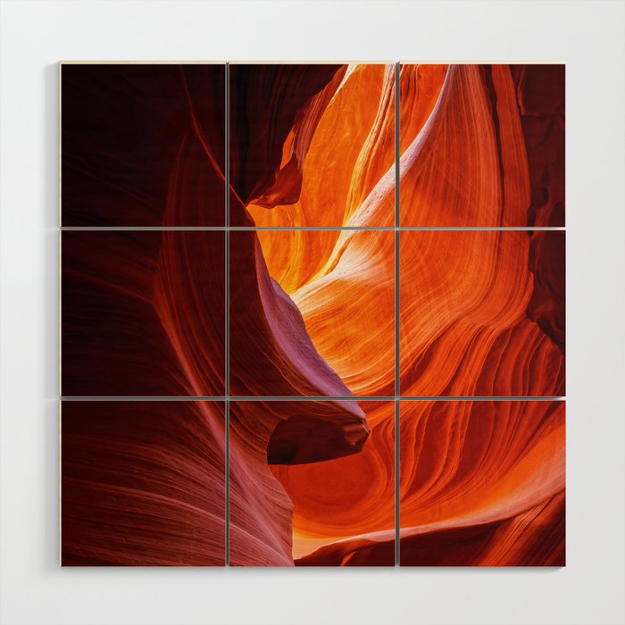 A Sculpture Of Nature Antelope Canyon Arizona Landscape Wood Wall Art Gallery Image 1