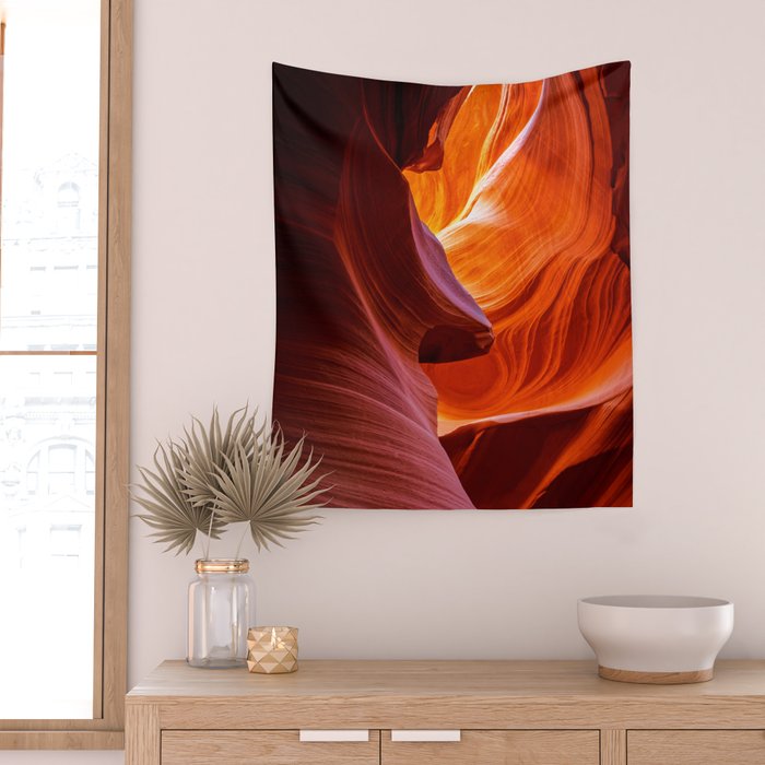 A Sculpture Of Nature Antelope Canyon Arizona Landscape Wall Tapestry Gallery Image 2