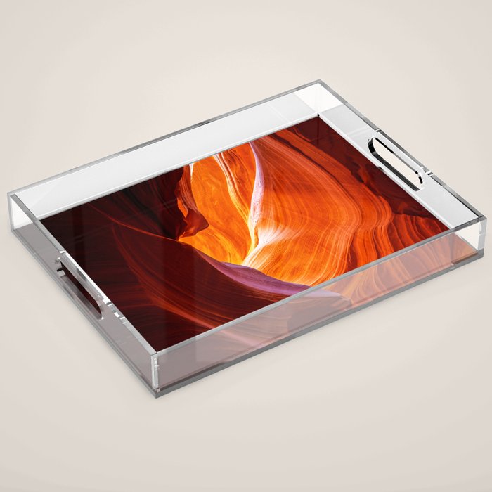 A Sculpture Of Nature Antelope Canyon Arizona Landscape Acrylic Tray Gallery Image 1