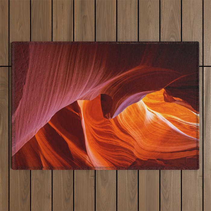 A Sculpture Of Nature Antelope Canyon Arizona Landscape Outdoor Rug Gallery Image 1
