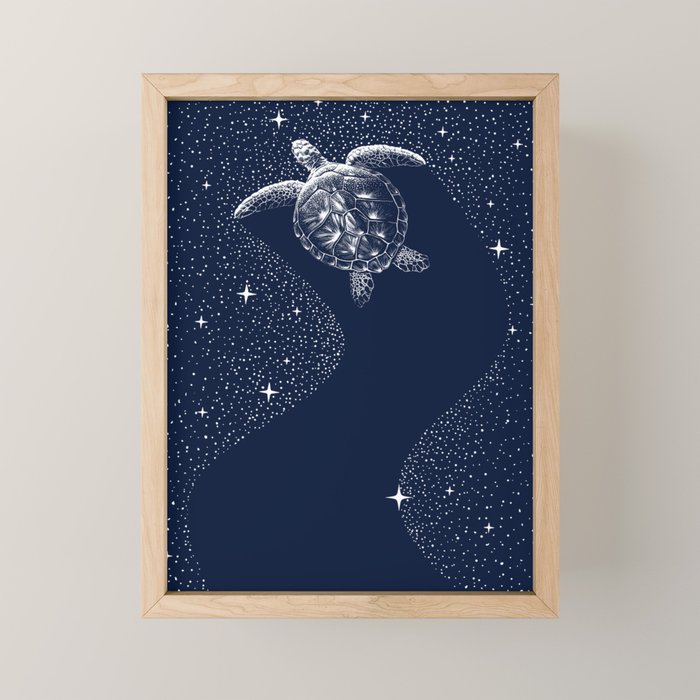 Starry Turtle Mini Art Print Gallery Image 1