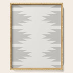 Geometric Southwestern Minimalism - White and Grey Serving Tray Gallery Image 1