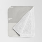 Geometric Southwestern Minimalism - White and Grey Throw Blanket Gallery Image 3