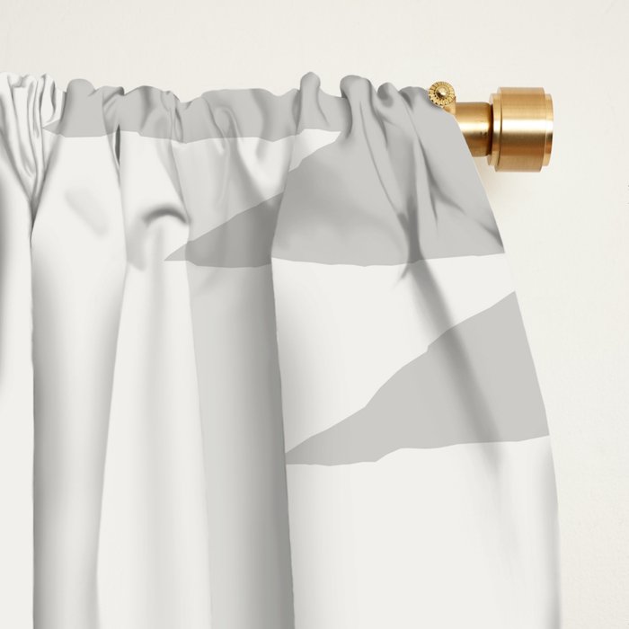 Geometric Southwestern Minimalism - White and Grey Window Curtain Gallery Image 2