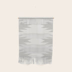 Geometric Southwestern Minimalism - White and Grey Wall Hanging Gallery Image 1