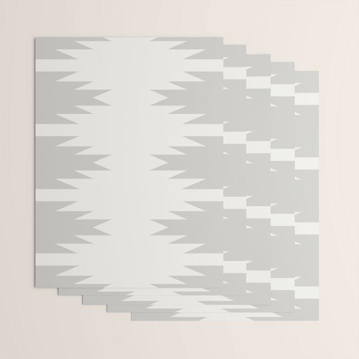 Geometric Southwestern Minimalism - White and Grey Wrapping Paper Gallery Image 3