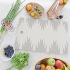Geometric Southwestern Minimalism - White and Grey Cutting Board Gallery Image 2