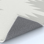 Geometric Southwestern Minimalism - White and Grey Rug Gallery Image 4