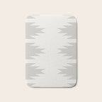 Geometric Southwestern Minimalism - White and Grey Bath Mat Gallery Image 1