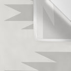 Geometric Southwestern Minimalism - White and Grey Wall Tapestry Gallery Image 3