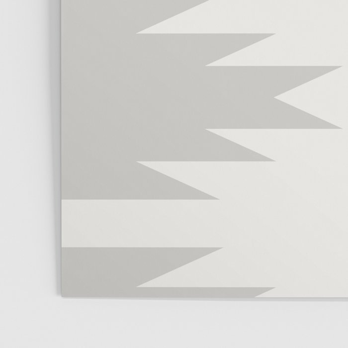 Geometric Southwestern Minimalism - White and Grey Poster Gallery Image 3