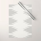 Geometric Southwestern Minimalism - White and Grey Wrapping Paper Gallery Image 1