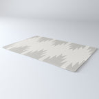 Geometric Southwestern Minimalism - White and Grey Rug Gallery Image 3