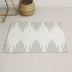 Geometric Southwestern Minimalism - White and Grey Rug Gallery Image 1