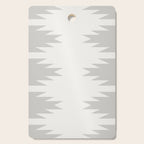 Geometric Southwestern Minimalism - White and Grey Cutting Board Gallery Image 1