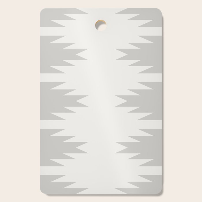Geometric Southwestern Minimalism - White and Grey Cutting Board Gallery Image 1