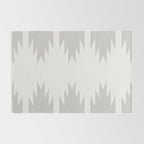 Geometric Southwestern Minimalism - White and Grey Rug Gallery Image 2
