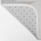 Geometric Southwestern Minimalism - White and Grey Bath Mat Gallery Image 2