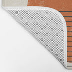 Red Sunset Circle Stripes Mid Century Modern Minimalist Rothko Inspired Colourfield Stripes Bath Mat Gallery Image 2