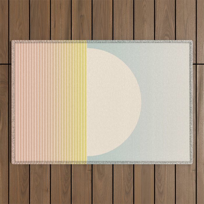 Sunrise / Sunset Abstract Gradient I Outdoor Rug Gallery Image 1