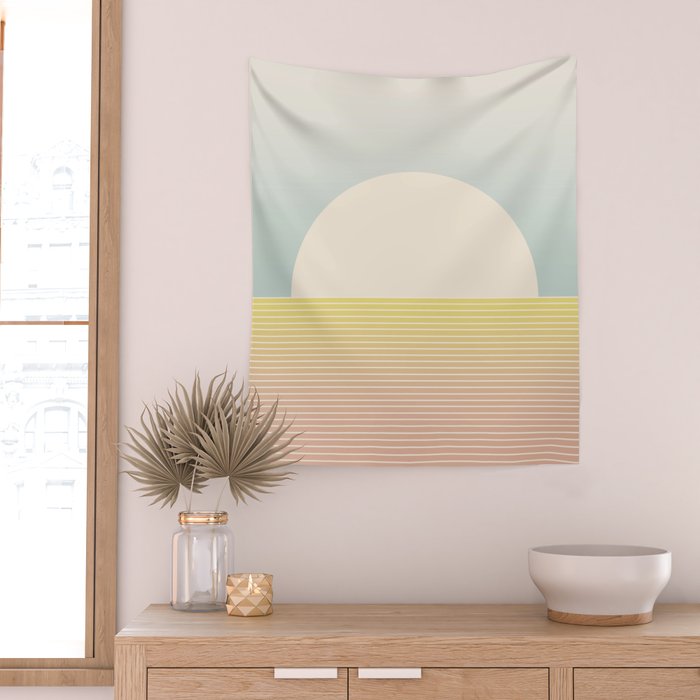 Sunrise / Sunset Abstract Gradient I Wall Tapestry Gallery Image 2