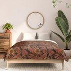 Tie Dye Moon and Star Print in Orange Comforter Gallery Image 3