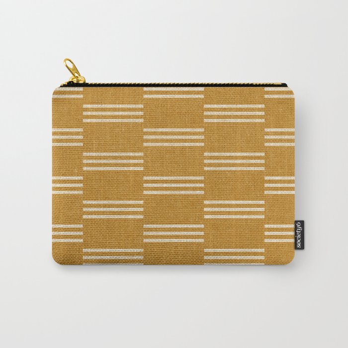 ella stripe - mustard Carry All Pouch Gallery Image 1