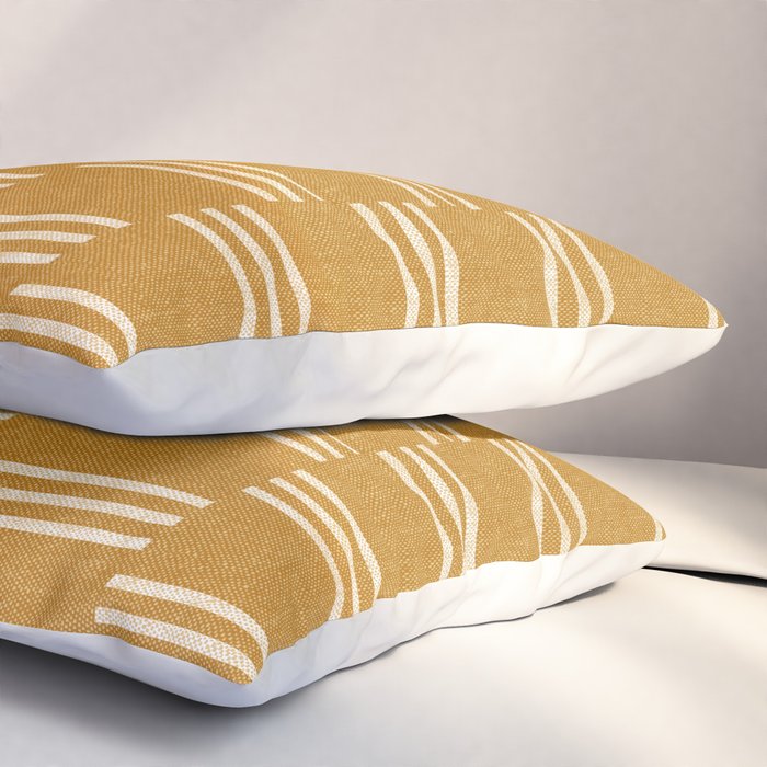 ella stripe - mustard Pillow Sham Gallery Image 3
