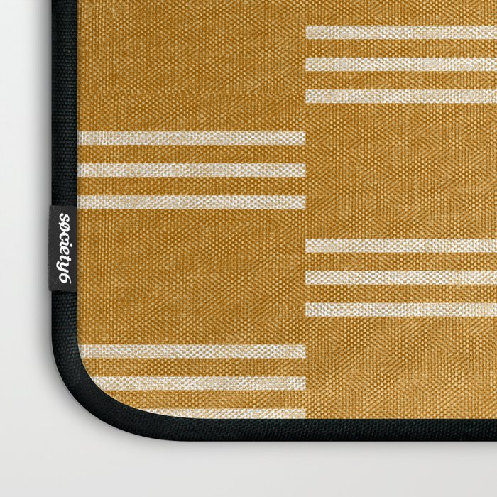 ella stripe - mustard Laptop Sleeve Gallery Image 3