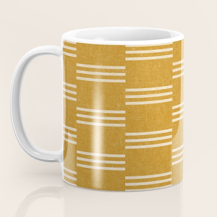 ella stripe - mustard Coffee Mug Gallery Image 3