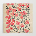 Cherry Blossoms - Pink & Black Palette Wood Wall Art Gallery Image 1