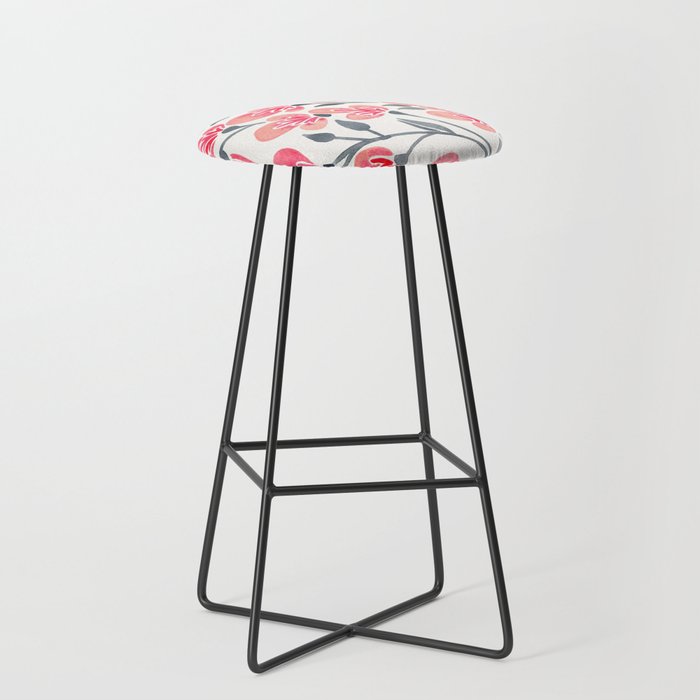Cherry Blossoms - Pink & Black Palette Stool Gallery Image 1