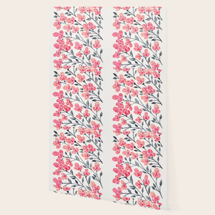 Cherry Blossoms - Pink & Black Palette Wallpaper Gallery Image 2