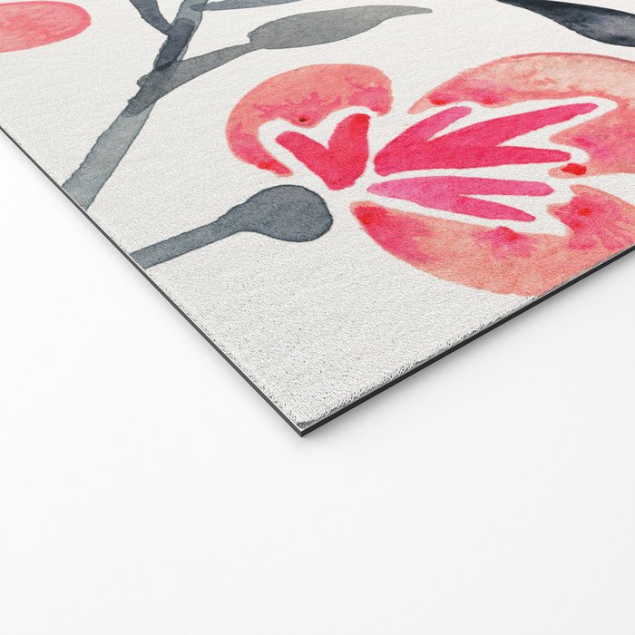 Cherry Blossoms - Pink & Black Palette Welcome Mat Gallery Image 2