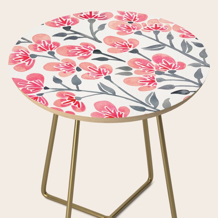 Cherry Blossoms - Pink & Black Palette Side Table Gallery Image 2