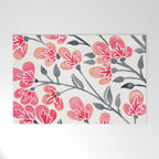 Cherry Blossoms - Pink & Black Palette Welcome Mat Gallery Image 1
