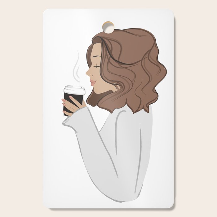 Coffee Girl Sabina Fenn Cutting Board Gallery Image 1