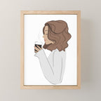 Coffee Girl Sabina Fenn Mini Art Print Gallery Image 1