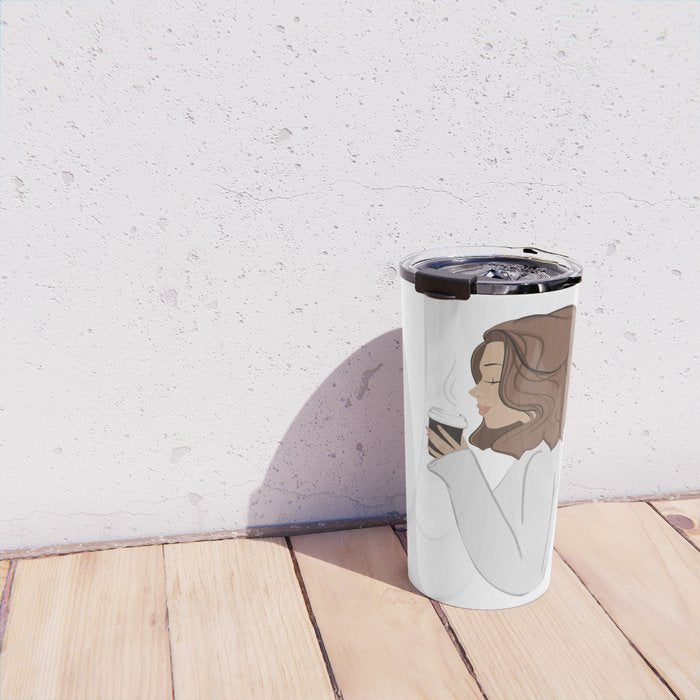 Coffee Girl Sabina Fenn Travel Mug Gallery Image 4