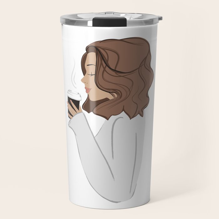 Coffee Girl Sabina Fenn Travel Mug Gallery Image 1