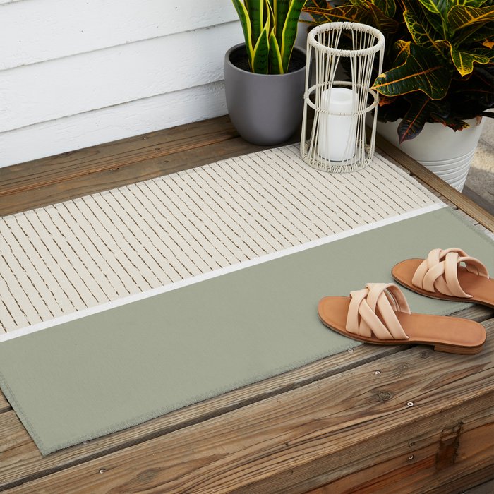 Cream Sage Outdoor Rug Gallery Image 2