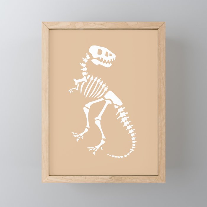 Dinosaur Fossils on Taupe Mini Art Print Gallery Image 1