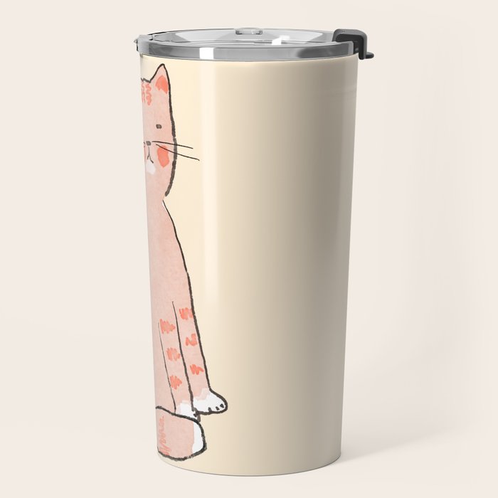 Orange cat Travel Mug Gallery Image 2