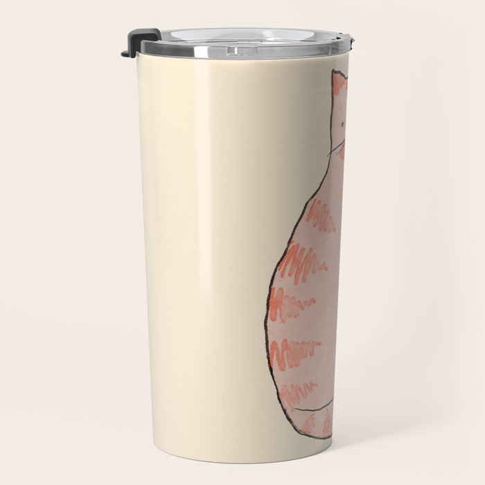 Orange cat Travel Mug Gallery Image 3