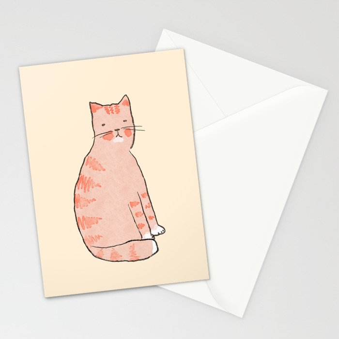 Orange cat Stationery Card Gallery Image 2